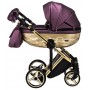 Коляска 2 в 1 Adamex Chantal Star Polar (Gold) кожа 100% Star 124