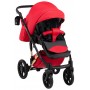 Коляска 2 в 1 Bair Star (Gold) шкіра 100% 45G червоний - чорна люлька