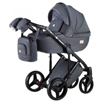 Коляска 2 в 1 Adamex Luciano jeans ` графіт