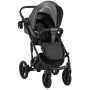 Коляска 2 в 1 Bair Polo (Black) шкіра 100% 33 графіт (перламутр)