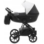 Коляска 2 в 1 Bair Kiwi шкіра 100% BK-51/15 білий-чорний