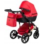 Коляска 2 в 1 Bair Star (Gold) шкіра 100% 45G червоний - чорна люлька