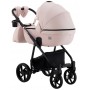 Коляска 2 в 1 Adamex Hybryd Plus BR229 рожевий (пудра) - рожевий (пудра) шкіра (видавлений точка)