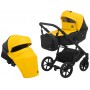 Коляска 2 в 1 Bair Kiwi шкіра 100% BK-63/69 Жовтий-Чорний