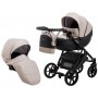 Коляска 2 в 1 Bair Next кожа 100% 22 латте