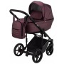 Коляска 2 в 1 Adamex Amelia кожа 100% SM8 марсала перламутр