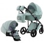 Коляска 2 в 1 Adamex Lucianо CR234 нефрит - нефрит шкіра (видавлена точка)