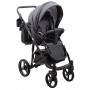 Коляска 2 в 1 Bair City Soft 219 графит - черная кожа
