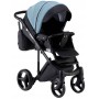 Коляска 2 в 1 Adamex Luciano jeans Y40 графит джинс - голубой меланж