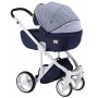 Коляска 2 в 1 Adamex Luciano jeans Q203 синий (зигзаг)