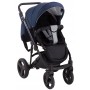 Коляска 2 в 1 Bair Mirello шкіра 100% М-27/32 т. синій - сірий