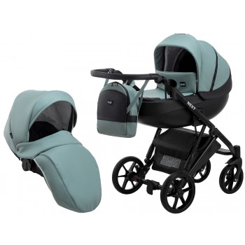 Коляска 2 в 1 Bair Next кожа 100% 21 нефрит
