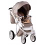Коляска 2 в 1 Adamex Luciano jeans Q205 капучино (зигзаг)