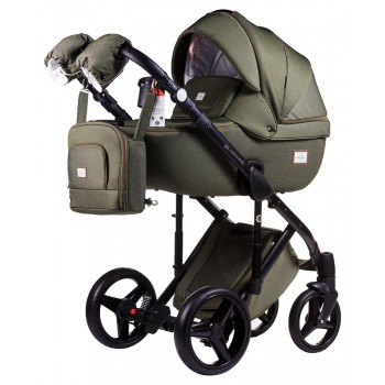 Коляска 2 в 1 Adamex Luciano jeans Q7 хакі