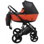 Коляска 2 в 1 Bair Mirello шкіра 100% M-30/19 терракот-чорний