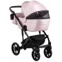 Коляска 2 в 1 Bair Polo (Black) кожа 100% 39 розовый (перламутр)