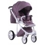 Коляска 2 в 1 Adamex Luciano шкіра 100% Q115 бузковий