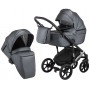 Коляска 2 в 1 Bair Polo (Silver) кожа 100% 33S графитовый (перламутр)