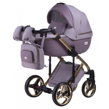 Коляска 2 в 1 Adamex Luciano Polar (Gold) Y811 бузковий (шкіра) - бузковий