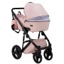 Коляска 2 в 1 Bair Leo кожа 100% GN-73 светло-розовый (пудра)