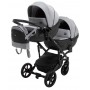 Коляска 2 в 1 для двойни Bair Next DUO Soft 10 серый
