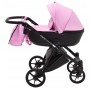 Коляска 2 в 1 Bair Tokyo кожа 100% 73 розовый - черный