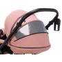 Коляска 2 в 1 Bair Infinity кожа 100% BI-2202 pink powder (розовый пудра)