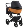 Коляска 2 в 1 Bair Mirello шкіра 100% М-30/05 чорний - карамель