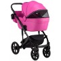Коляска 2 в 1 Bair Polo (Black) шкіра 100% 30 малиновий