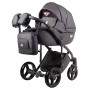 Коляска 2 в 1 Adamex Luciano шкіра 100% Q102 графіт