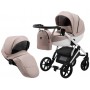 Коляска 2 в 1 Bair Next White кожа 100% 64 латте