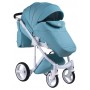Коляска 2 в 1 Adamex Luciano кожа 100% Q113 голубой