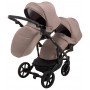 Коляска 2 в 1 для двойни Bair Next DUO Soft 03 темный капучино