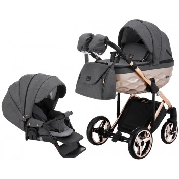 Коляска 2 в 1 Adamex Chantal Star Polar (Pink Gold) Star 4