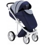 Коляска 2 в 1 Adamex Luciano jeans Q203 синий (зигзаг)