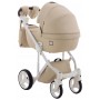 Коляска 2 в 1 Adamex Luciano шкіра 100% 11S-B світло-капучіно шкіра