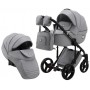 Коляска 2 в 1 Adamex Luciano кожа 100% Q101CZ серый