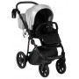 Коляска 2 в 1 Bair Infinity шкіра 100% BI-03 silver (срібло, перламутр)