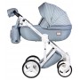 Коляска 2 в 1 Adamex Luciano jeans Q204 блакитний (зигзаг)