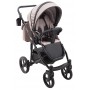Коляска 2 в 1 Bair City Soft 455 капучино - черная кожа