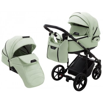 Коляска 2 в 1 Adamex Porto Light ECO кожа 100% SA-25 мята