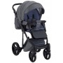 Коляска 2 в 1 Adamex Luciano jeans Q2-CZ сірий (чорна рама)