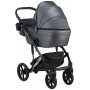 Коляска 2 в 1 Bair Polo (Silver) кожа 100% 33S графитовый (перламутр)