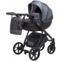 Коляска 2 в 1 Bair Next кожа 100% 19 графит (перламутр)