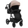 Коляска 2 в 1 Bair Kiwi кожа 100% BK-18/15 капучино - черный
