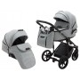Коляска 2 в 1 Adamex Porto Light ECO кожа 100% SA-3 светло-серый