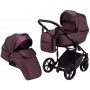 Коляска 2 в 1 Adamex Amelia кожа 100% SM8 марсала перламутр