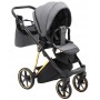 Коляска 2 в 1 Adamex Belissa Special Edidion (Gold) PS-608 графит - графит кожа (перфорация)