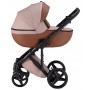 Коляска 2 в 1 Adamex Luciano Y61 темно-бежевий льон - коричнева шкіра (видавлений точка)