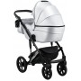 Коляска 2 в 1 Bair Polo (Silver) шкіра 100% 27S срібло (перламутр)